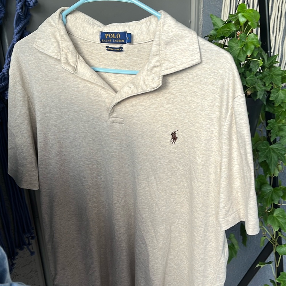 Large Tan Polo Pima Soft Touch